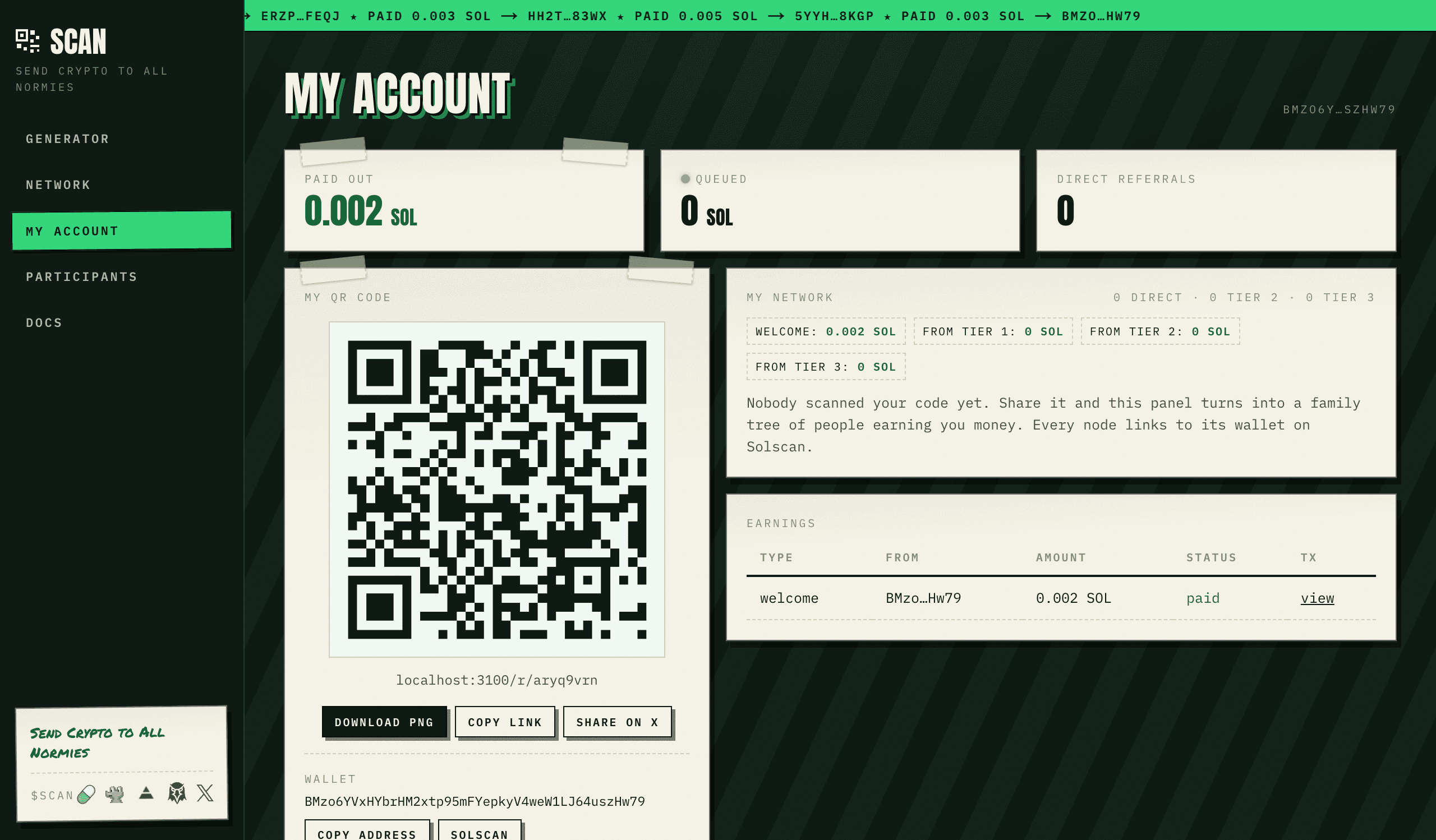 Getting your QR code